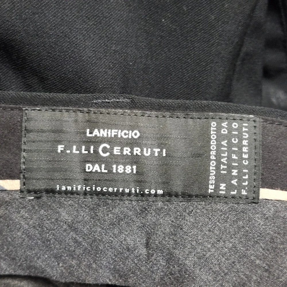 Banana Republic Cerruti Dress Pants Mens Size 31x32 Black Wool Tailored Slim Fit